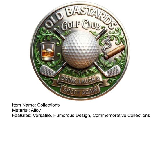 Commemorative Golf Coin Old Bastards Golf Club Member Coin Metal Badge
