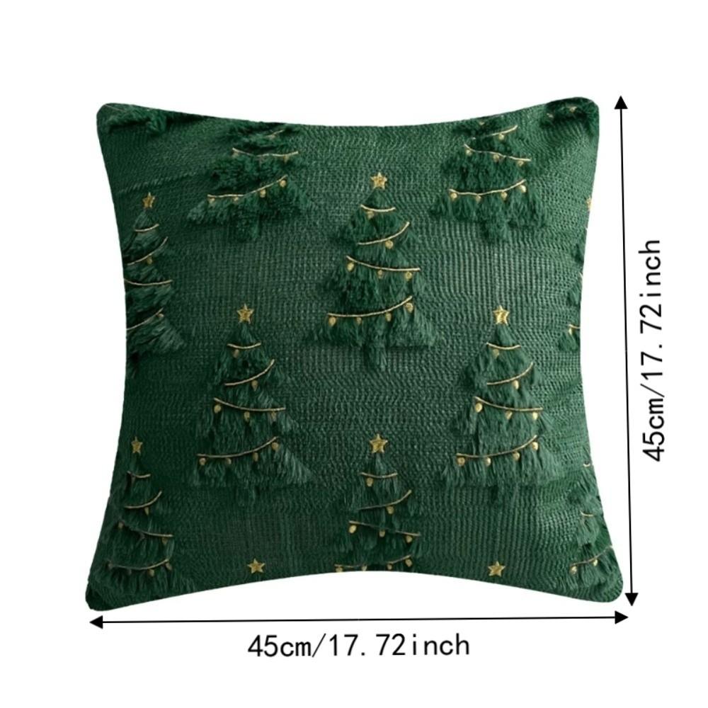 Xmas Tree Throw Pillow Cover Plush Plush Cushion Cover Christmas Pillow Cover Xmas Decor
