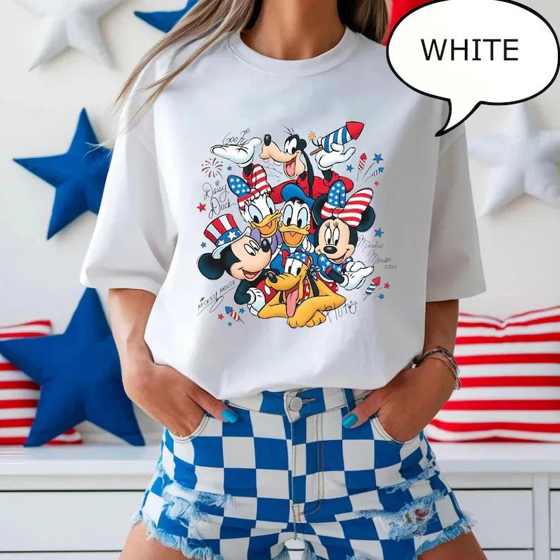 Mickey And Friends TShirt Independence Day