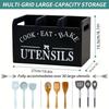 Wood Material Wood Kitchen Utensils Holder With Drainage Holes Tableware Stand  Kitchen