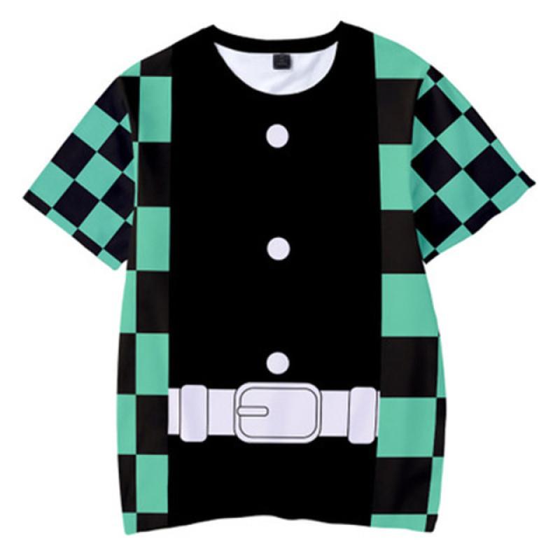 Футболки с принтом «Убийца Демонов» из мультфильма для детей от 1 до 14 лет, летняя детская одежда для мальчиков и девочек, топы с короткими рукавами и круглым вырезом с 3D принтом, футболки