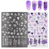 Butterfly Nails Stamp Templates French Tip Nails Stamping Plates Manicure Template Tool Flowers Nails Stencil Stamp