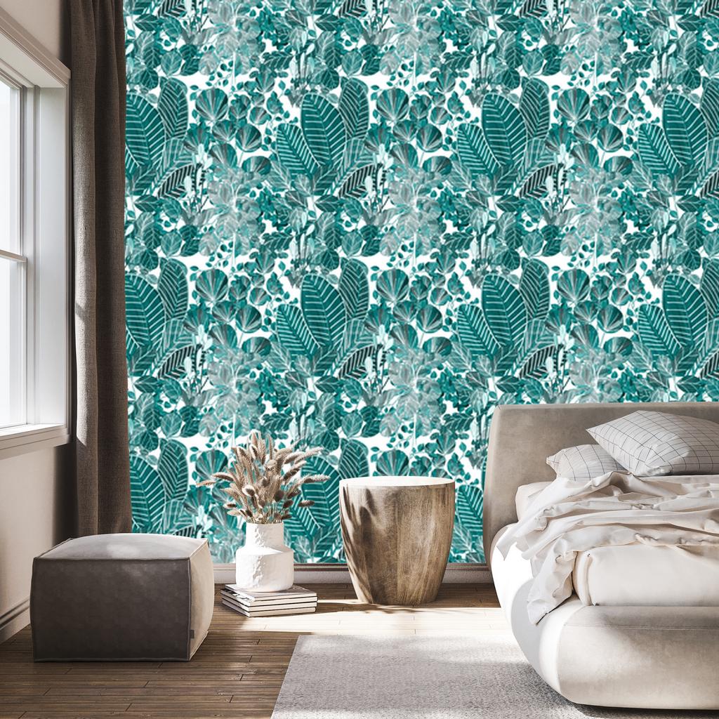 Leaves wallpaper for living room and bedroom 50x1000