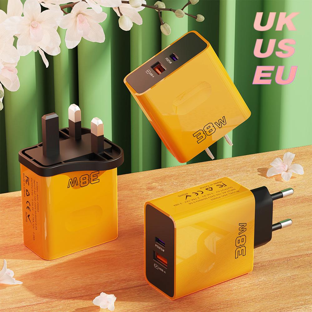 Многопортовое USB-быстрое зарядное устройство с PD и QC3.0 - Высокая мощность, поддерживает вилки США/ЕС/Великобритании