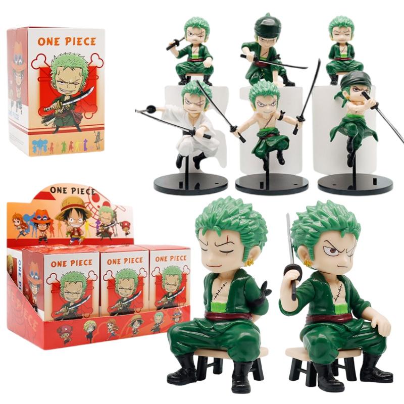 1-6 шт./Набор One Piece Слепой Ящик Аниме Ророноа Зоро Они Гири Режим Битвы Игрушка Фигурка Действия Настольное Украшение Рождественские Подарки