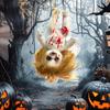 Halloween Creepy Doll DIY Scary Zombie Baby Dolls Haunted House Adornment Hanging Ornament Prop for Horror Halloween Decor