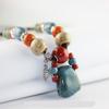 Retro Beautiful Ethnic Style Handmade Ceramic Beads Pendant Necklace