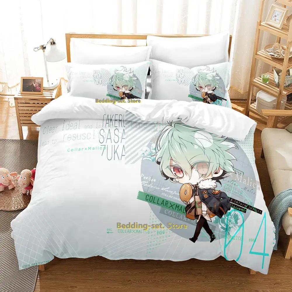 Новый комплект постельного белья Collar x Malice Single Twin Full Queen King Size Bed Set Adult Kid Bedroom Duvetcover Sets Anime lit
