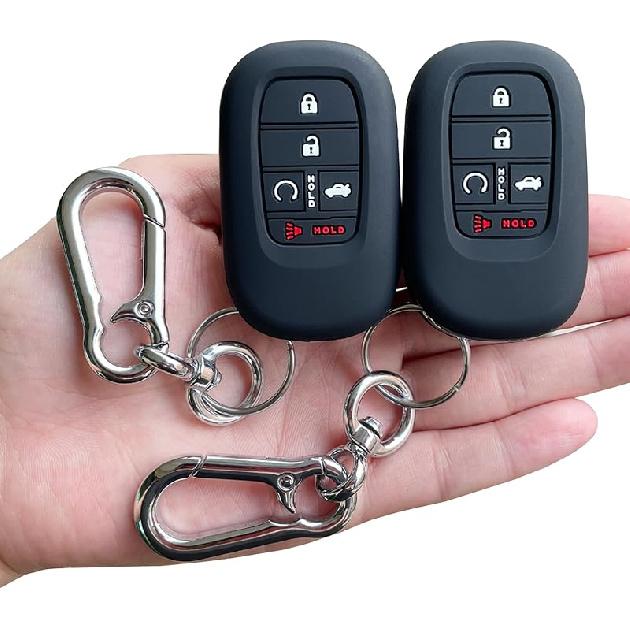Чехол для ключа-брелока TANDRIVE Для (5 кнопок) Honda 2026 2025- Civic Accord CR-V HR-V Pilot И 2026 Passport, Силикон, 2 шт., Черный