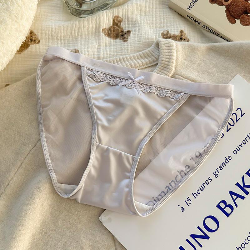 Женское нижнее белье с высоким разрезом, атласное, кружевное, сексуальное, удобное, дышащее, из хлопка, нижняя часть промежности, средняя талия, новое