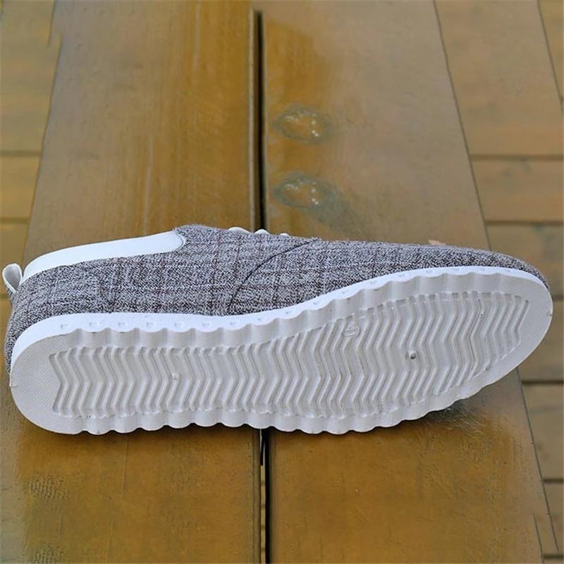 Men's Casual Sweat-Absorbant Breathable Loafers Plaid Slip-on Shoes Driving Flat Shoes