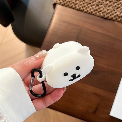 Для AirPods 4 Чехол 3D Милый Мультяшный Чехол Белый Медведь для Apple AirPods Pro 2 Зарядный Бокс Чехол для Наушников для AirPods 3 2 1