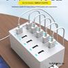 Многопортовое USB-быстрое зарядное устройство: Умная настольная зарядная станция для нескольких устройств