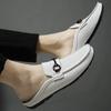 Мужские туфли Мюли Итальянские мужские тапочки Натуральная кожа Лоферы Повседневная мужская обувь Уличные Нескользящие Полутапочки Мужские На все случаи жизни