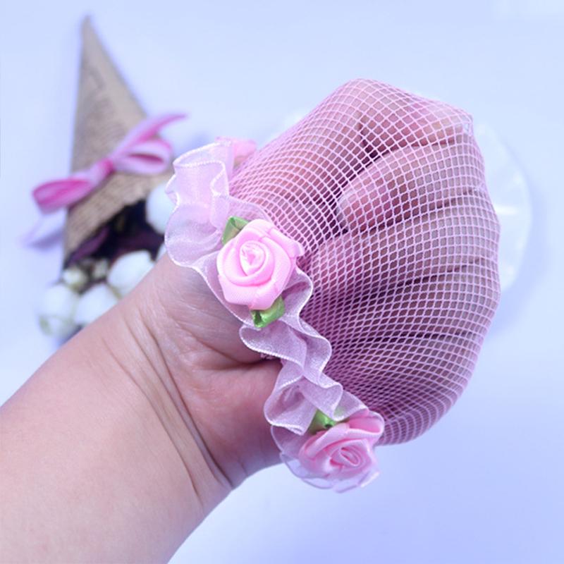 Hot Sale 1PC Cute Adjustable Beautiful Hair Accessories Dance Hairnet High Quality Elastic Exquesite Girls Flower Hair Nets Graceful 5 Colors kids