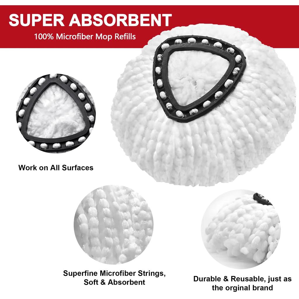 Белая насадка из микрофибры для швабры, сменные насадки для швабры с отжимом, сменная головка для швабры Vileda O-cedar