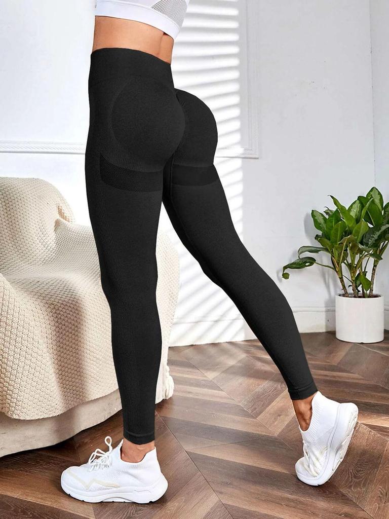 European and American Popular Seamless High Waist Hip-Lifting Yoga Pants with Abdomen Control