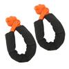 2 Pcs 13mm Soft Shackle 44092 Lbs Breaking Force High Tear Resistance Portable Soft Recovery Tow Strap for Truck SUVs Offroad Vehicels