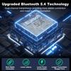 Наушники с открытым ухом Bluetooth 5.4, беспроводные наушники с костной проводимостью, встроенный микрофон, спортивные наушники-вкладыши, заушники, водонепроницаемость IPX7