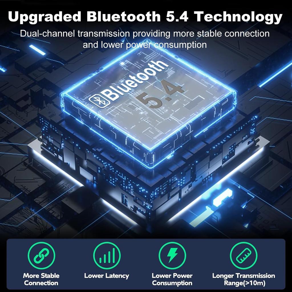 Наушники с открытым ухом Bluetooth 5.4, беспроводные наушники с костной проводимостью, встроенный микрофон, спортивные наушники-вкладыши, заушники, водонепроницаемость IPX7