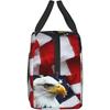 Термобоксы для ланча Bald Eagle, изолированные сумки для ланча для женщин и мужчин, многоразовые сумки-тоуты с американским флагом для работы, пикника, путешествий