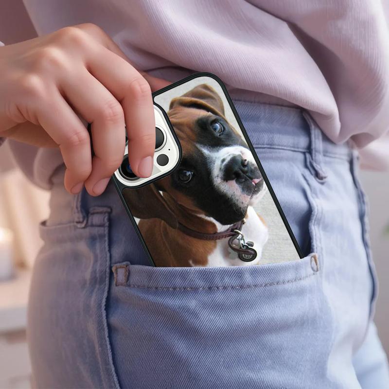 Boxer Dog Cute Funny Phone Case For iPhone 17 Air 15 16e 14 13 Pro Max Coque 12 11 Pro Max PLUS cover