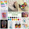140Pcs 14 Colors Wood Large Hole European Beads Round Mixed Color 19~20x18mm Hole: 4.2mm 10pcs/color