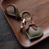 Original Hand-sewn Alran Sheepskin Peach Heart Bag Pendant, Car Key Pendant Female, Gift Keychain
