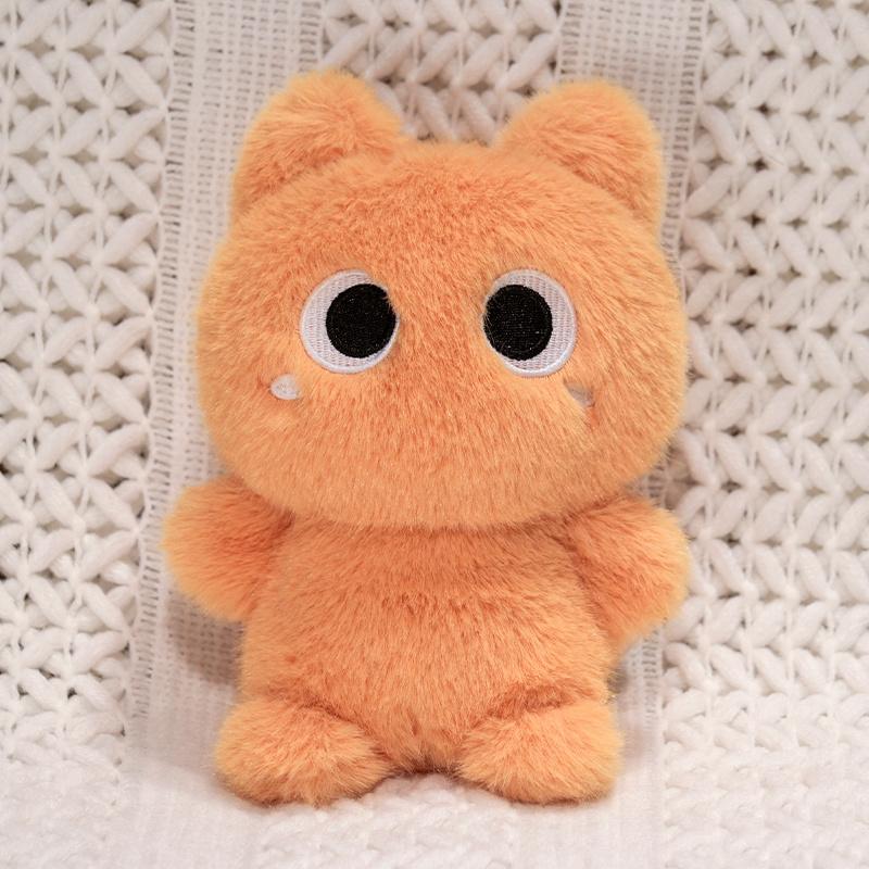 20Cm Soft Siamese Cat Stuffed Plush Toy Orange & Black Kitten Animal Doll Cute Birthday Gift For Kids