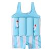 Kids Toddler Boys Floatation Swimsuit Buoyancy Cute Cartoon Baby Float Suit Striped Swim Vest One Piece Swimwear Bathing Suit 2-9T