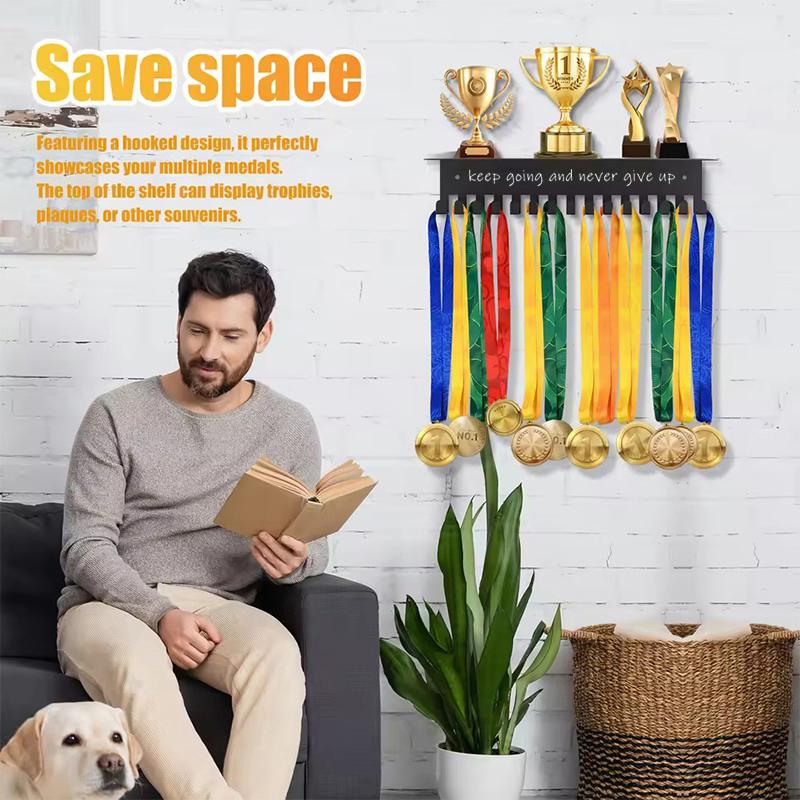 Металлическая стойка для медалей, держатель для медалей, настенный, большой вместимости, держатель для наград для соревнований, футбола, баскетбола, спорта, карате