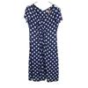 Coccapani сделано в Италии Платье без рукавов длиной до колена с точечным узором L Темно-синий Женское Б/У