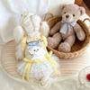 Super cute plush princess skirt autumn and winter thickened with plush polka dot gauze skirt Bichon Maltese small dog clothes