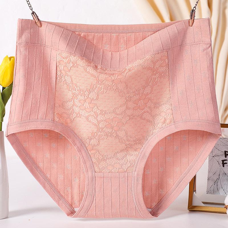 6XL Women Plus Size Underpants Pure Cotton Antibacterial Soft Seamless High Waisted Breathable Triangle Panties