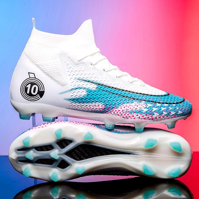 Футбольные бутсы с высоким верхом, мужские и женские, молодежные, с длинными шипами и шипами для сломанного грунта, фабричные
