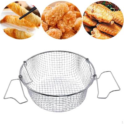 Корзина из нержавеющей стали кухонный инструмент для жарки на масле с ручкой-сеткой для стружки,