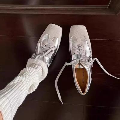 Модная женская обувь на платформе, балетки, универсальные туфли с ремешком и пряжкой, увеличивающие рост, с квадратным носком, клоги, балетки, лето, весна, на шнуровке, инкр