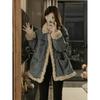 Fleece Denim Jacket Women Winter New Hot Style Loose Thick Cotton Padded Coat for Petite