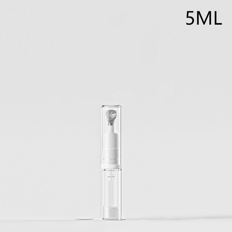 Роскошный пластиковый контейнер для крема-геля для глаз объемом 5/10/15 мл с плоским аппликатором, безвоздушный флакон для крема для глаз с металлическим наконечником