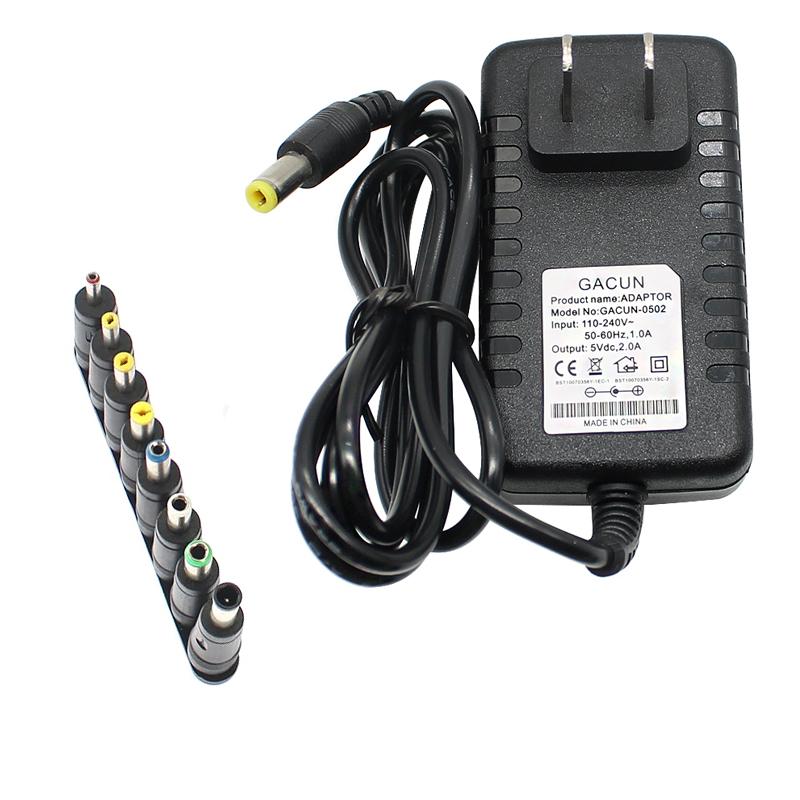 DC 5V 6V 9V 12V 2A Блок питания Адаптер Зарядное устройство AC 110V 220V AC DC Адаптер питания DC Plug Converter EU US с 8 шт. Connect Plug