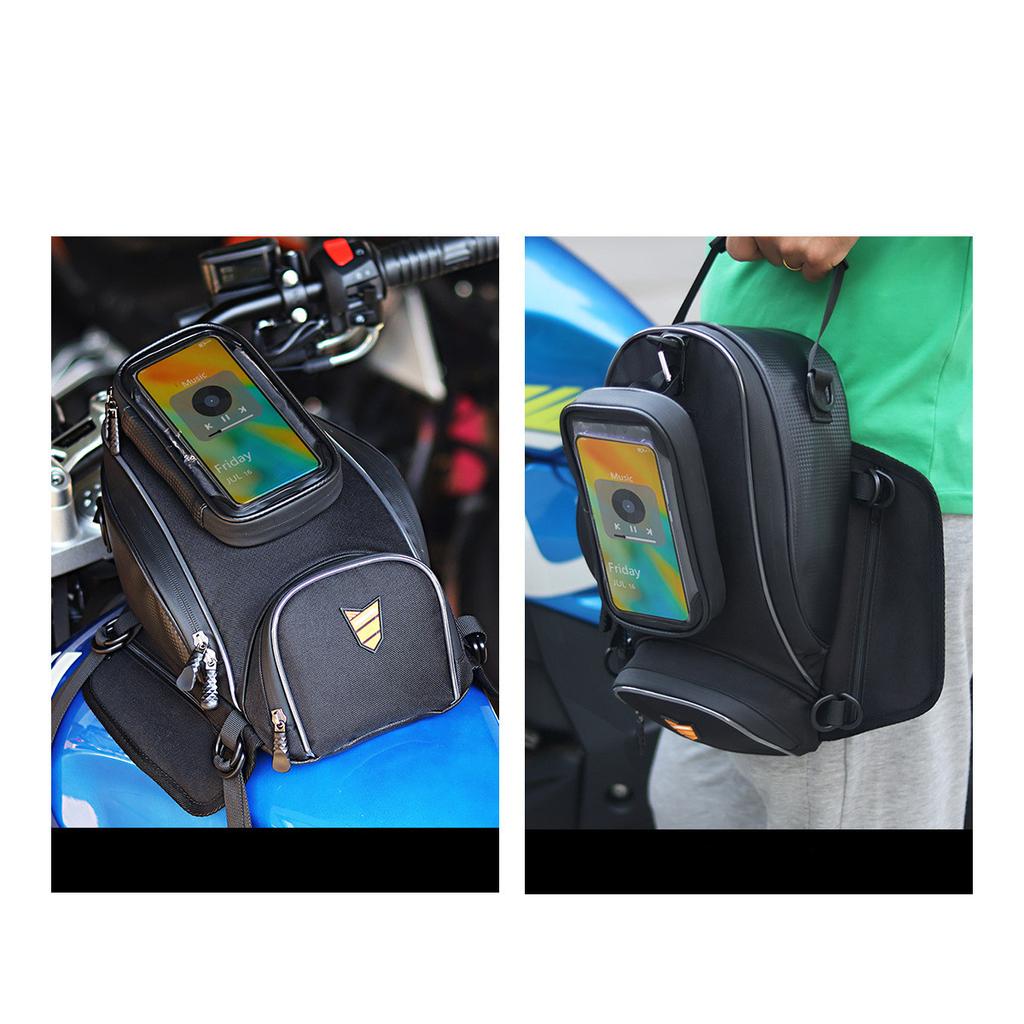 Сумка на бак для багажа, сенсорный держатель для телефона, сумка для хранения на раме мотоцикла, быстросъемная сумка, аксессуары для верховой езды