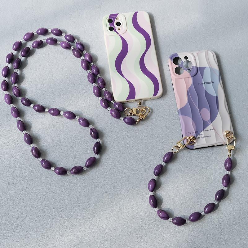 Новая модная женская сумка, аксессуар, съемная однотонная цепочка из бисера, роскошный акриловый ремешок, женская элегантная цепочка на плечо с ручкой