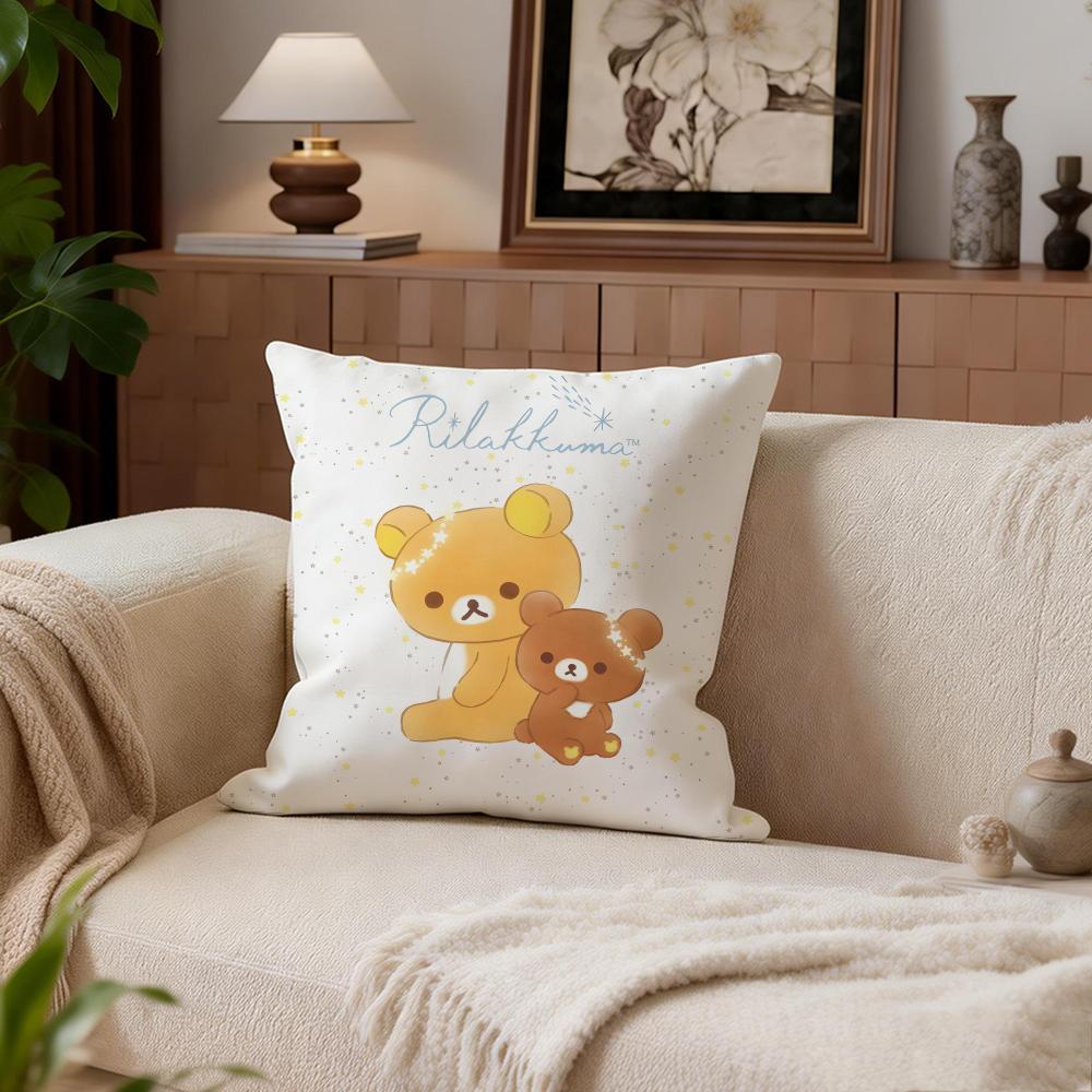 Милый набор из 4 наволочек для подушек Rilakkuma 50x50 45x45 40x40 Декоративная наволочка для дивана Домашний декор