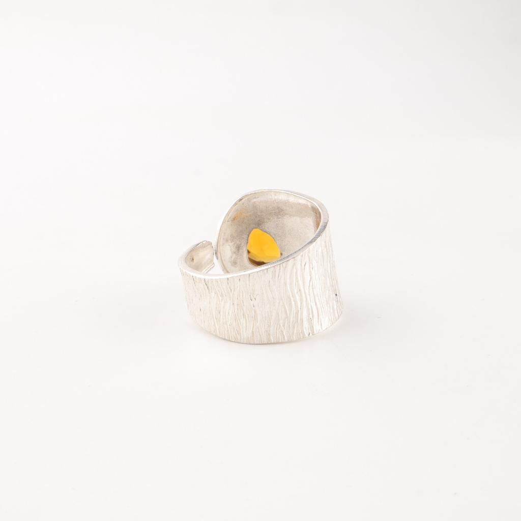 Yellow Citrine Gemstone 925 Stamped Silver Jewelry Handmade Ring Valentines Gift RR-63-8