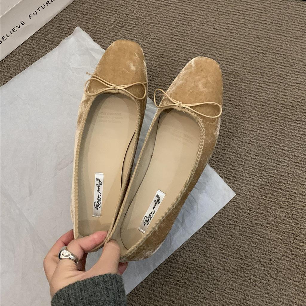 Fashion Bailamos 2024 New Women Flats Spring Summer Ballet Shoes Women Slip On Loafers Round Toe Shallow Bowtie Ballerina Soft Moccasin