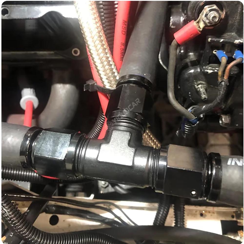 Modified car parts oil cold joint brake three-way quick connection oil pipe AN3-AN12 three-way conversion head oil cold