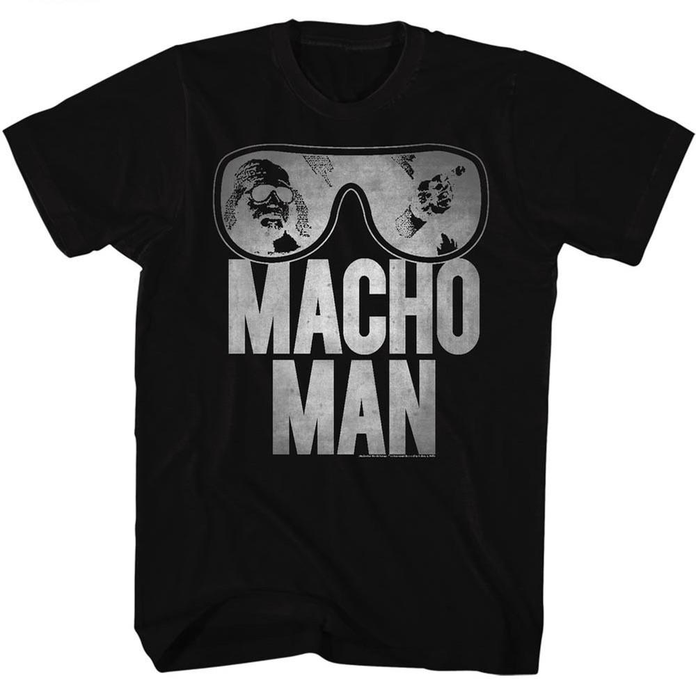 Футболка Macho Man Randy Savage Борьба 100% Лицензированная Черная Размеры SM5XL Унисекс Футболка