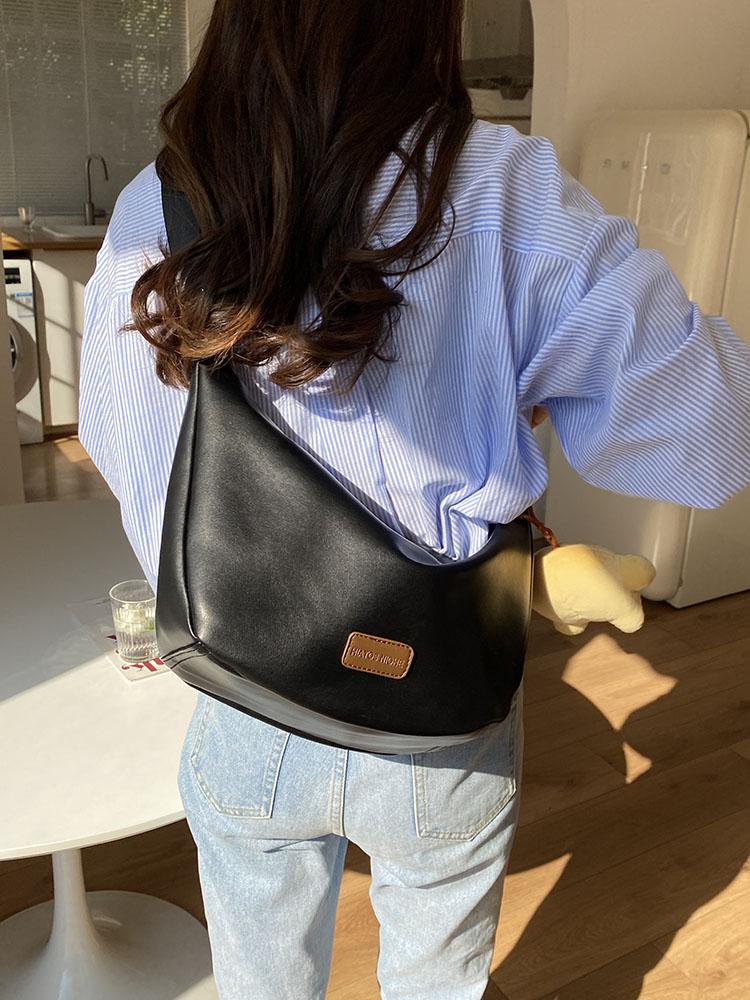 Большая вместительная сумка для женщин, повседневная и универсальная, нишевая сумка-тоут, студенческая сумка-седло через плечо