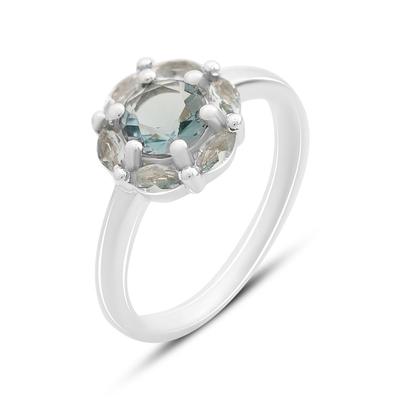 Серебряное кольцо с топазом Лондон Блю 0.908ct, вес изделия 2,81 гр (2166931)