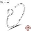 BAMOER Стерлинговое Серебро 925 пробы, модное универсальное, штабелируемое кольцо, регулируемое кольцо для женщин, ювелирные украшения
